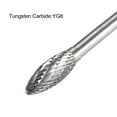thumbnail image 3 of Fresas de Carburo YG8 Fresas Rotativas de Doble Corte Fresas de Forma Ovalada con Mango de 1/4" Cabeza de 10 mm para Bits de Amoladora de Matrices, 3 of 3