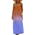 thumbnail image 4 of AUNVITO Women's Summer Dress Sleeveless Backless Spaghetti Strap Maxi Dress Casual and Trendy Beach Style, 4 of 9
