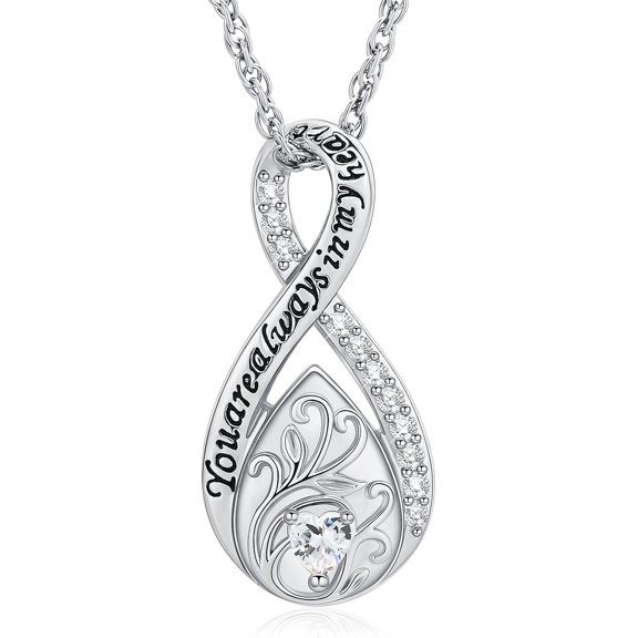 Tree of Life Urn Necklaces for Ashes for Women Infinity Heart Cremation Jewelry Memorial Human Ashes Keepsake Pendant