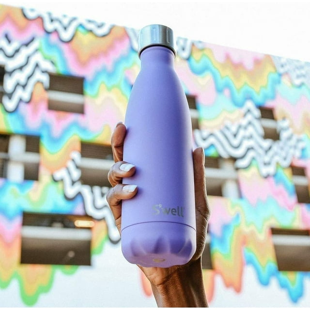 S'well Stainless Steel Water Bottle 17oz - Mountain Sage, Triple-Layer Insulated, Keeps Drinks Cold 36h, Hot 18h