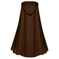thumbnail image 3 of Rohuuque Women's and Men's Hooded Cloak Long Medieval Cape Gothic Style Cloak for Theatrical Performances and Festival Playsuits Brown, 3 of 4