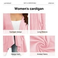 thumbnail image 4 of Uvplove Women Lightweight Long Sleeve Knit Cardigan with Pockets,Pink,XL,(S-3XL), 4 of 10