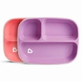 thumbnail image 3 of Munchkin Splash Toddler Divided Plate and Bowl Dining Set, Pink/Purple, 3 of 5