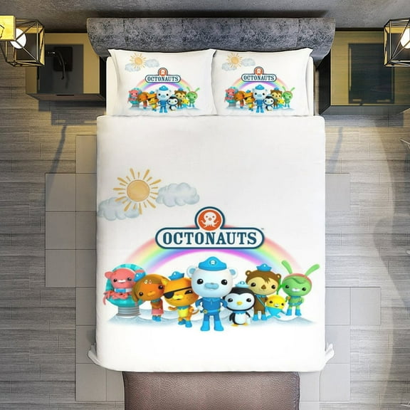 The Octonauts 3-Piece Bedding Comforter Set Bed Cover Set Soft Warm Bedding for Bedroom, Home, Hotel 86"x70"