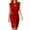 X435 Red, variant on Bysome Women Dresses Solid Color Sleeveless Crew Neck Waist Cinching Pleated Dress Summer Comfortable Women Dress Size L Black