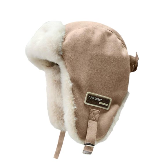 Versatile Plush Bomber Hat Outdoor Gear Thick Velvet Ushanka Fur Hat Ear Protection Warm Suede Lei Feng Hat Winter