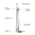 thumbnail image 5 of Kibi Cube Floor Mount Tub Filler With Hand Shower - Chrome, 5 of 5