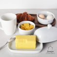 thumbnail image 4 of Sweejar Ceramic Butter Dish with Lid, Butter Keeper Container, East/West Coast Butter, 7 inches Butter Storage for Countertop (Turquoise), 4 of 6
