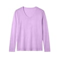 thumbnail image 6 of ZORYEVY Winter Long Sleeve T Shirts for Men Vacation Cotton Casual Tops for Men Vintage V Neck Solid Lightweight Tops, Purple XXL, 6 of 6