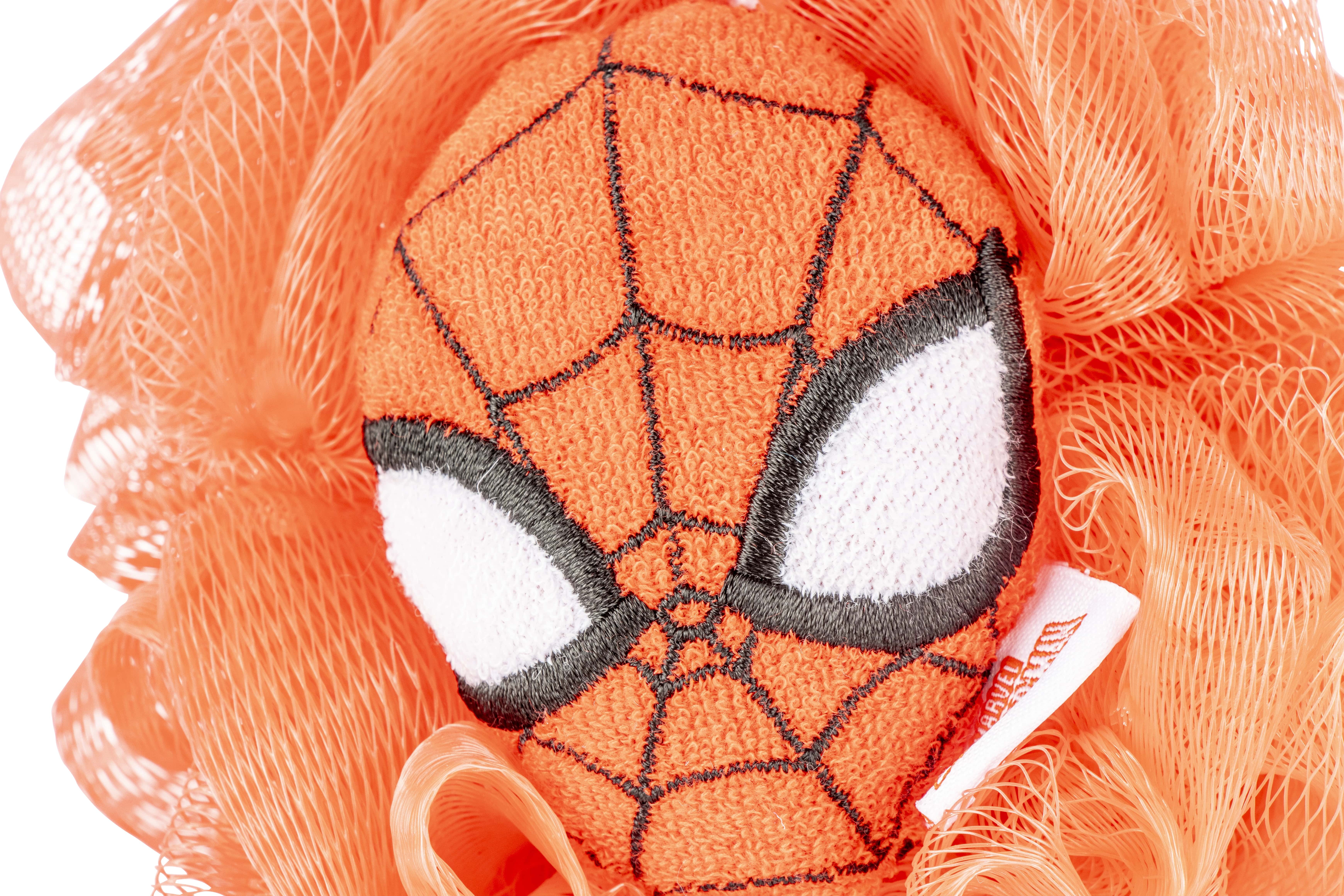 (4 pack) Marvel Kids 5" Spider-Man 3D Loofah, Polyester, Red