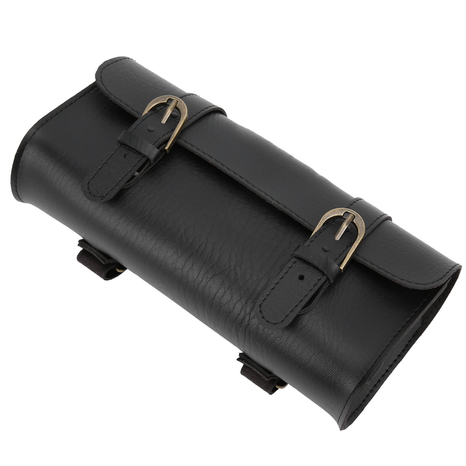 Vintage Bike Bag, PU Leather Black Buckle Design Stylish Cycling Bag  For Mountain Bike For Road Bike