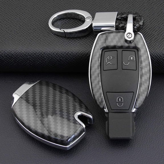 Key Fob Cover Compatible with Fit for 2010-2018 Mercedes Benz A B C E S G M V Class CLA CLS GLA GLB GLC GLE GLK GL GLS SL SLK SLC Keychain Case Holder Protector