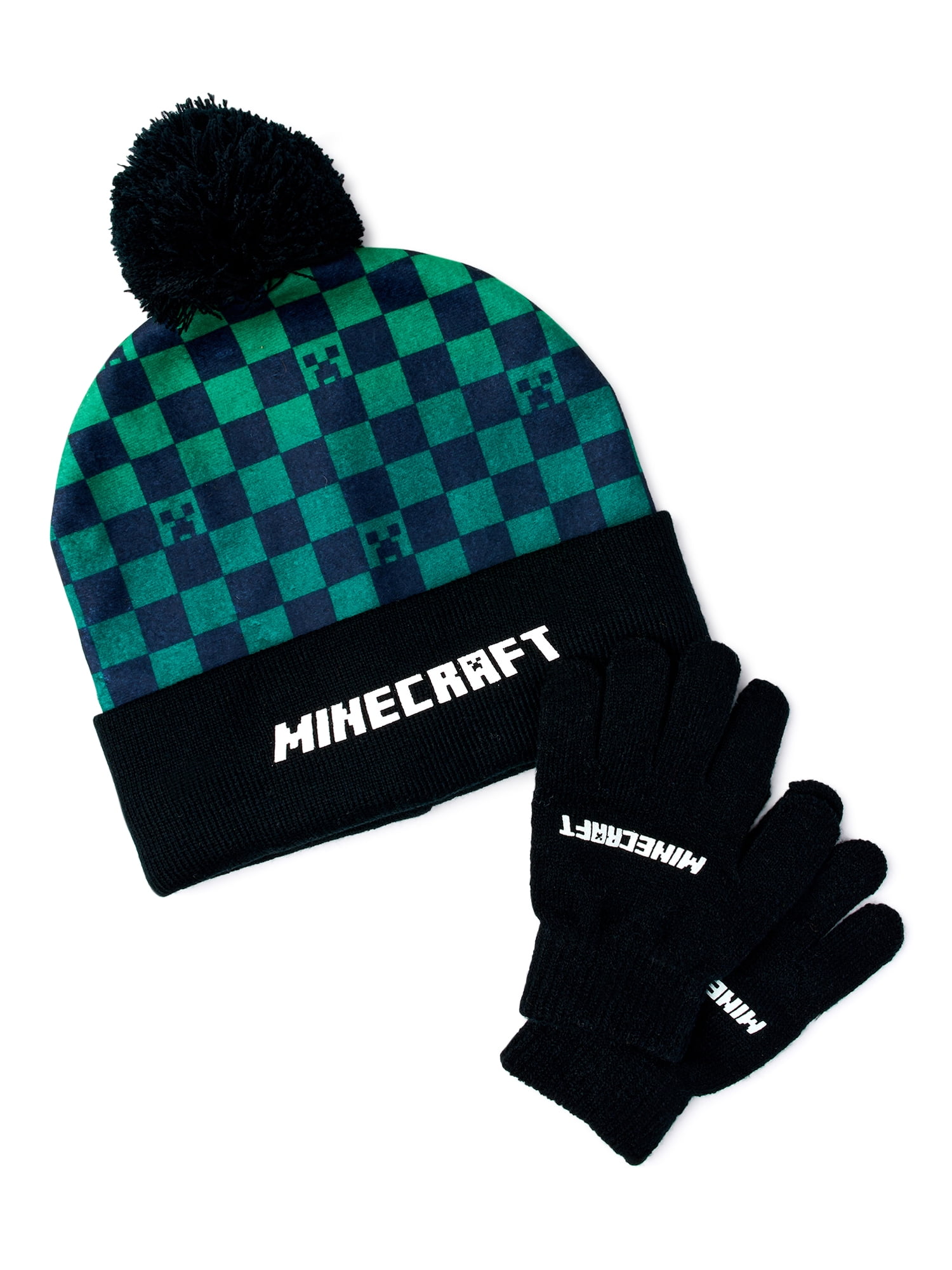 Minecraft Boys Hat and Gloves Set
