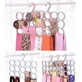 thumbnail image 3 of CATIEBYE Scarf Hanger Scarf Rack Plastic Space Saver Homeowners Closet Organization 1Pcs, 3 of 5