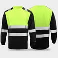 thumbnail image 2 of Men's Reflective Work Shirt Long Sleeve Breathable Wicking High Visibility Performance Tee for Active Duty, 2 of 4