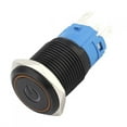 thumbnail image 1 of Noref 2 Pcs Interrupteur en Métal Autobloquant 16mm avec Lampe LED, 1 of 8