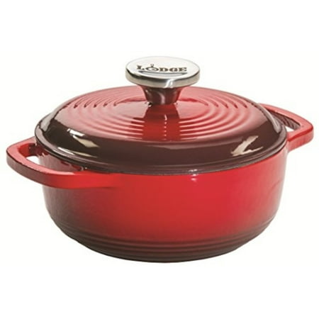 

Lodge EC1D43 Enameled Cast Iron Dutch Oven 1.5-Quart Red