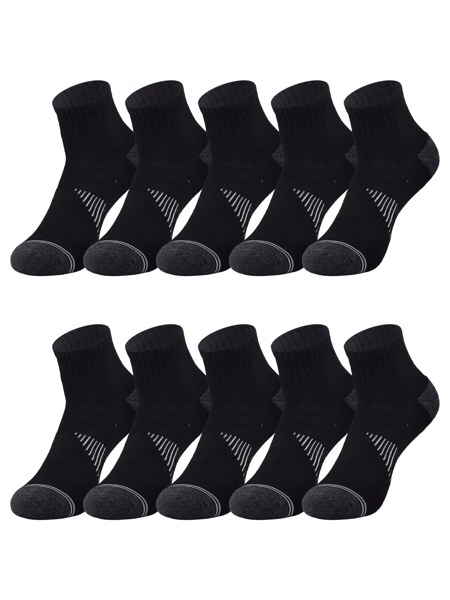 Athletic Works Boys Cushioned Ankle Socks 10-Pack Sizes Small to Large