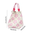 thumbnail image 2 of Yomiee Sakura Floral Knit Mini Tote Handbag for Women, Lightweight Braided Rope Handle Small Hand Bag with Magnetic Snap, Cherry Print Casual Purse for Daily Shopping Beach Vacation Outdoor Daily, 2 of 4