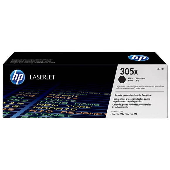 Cartucho de tóner HP 305X Negro Alto rendimiento Laserjet Original HP CE410X