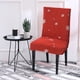 thumbnail image 1 of Funda de silla navideña con copos de nieve rojos, elástica, para comedor, hotel, restaurante, de tela especial, para decoración navideña, 1 of 6
