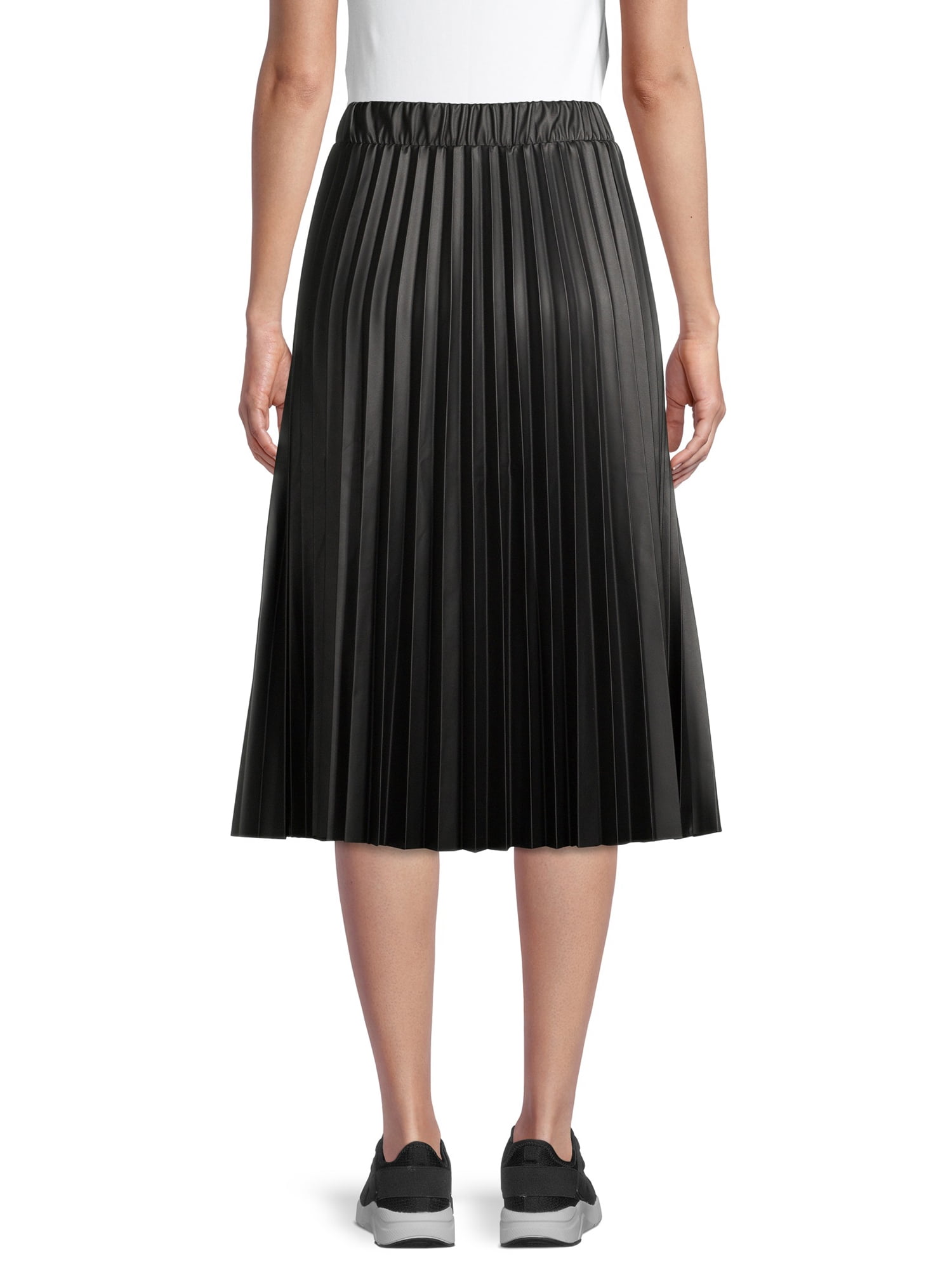 Mid length pleated skirts walmart deals