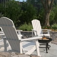 thumbnail image 3 of Merrick Lane 3 Piece Outdoor Set with 4 White Classic Adirondack Rocking Chairs & Wood Burning Fire Pit with Poker/Spark Screen, 3 of 12