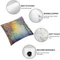 thumbnail image 4 of BANET  Flower Throw Pillow Cushion Cover, Abstract Herbs Alternative Medicine Blossoms Ivy Back Florets Shrubs Design, Decorative Square Accent Pillow Case 12x12in, 4 of 5