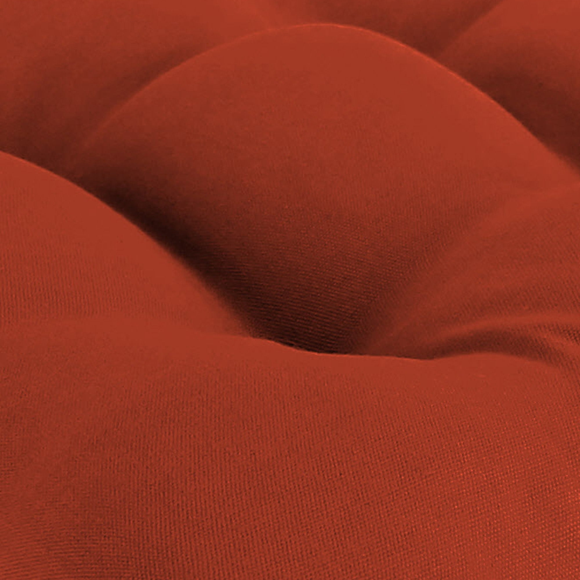 Jordan Manufacturing Sunbrella 18" x 18" Canvas Terracotta Red Solid Square Tufted Contoured Outdoor Wicker Seat Cushion (2 Pack)