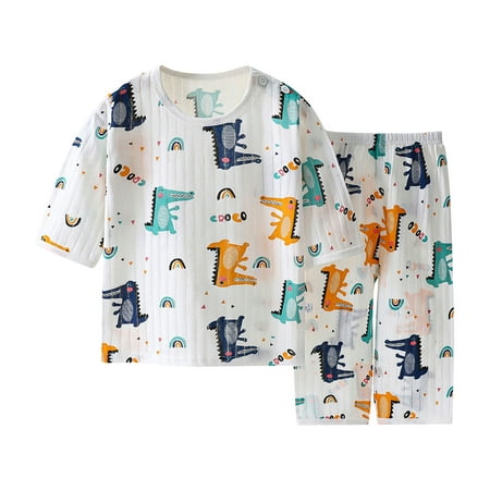 

Yedhsi Girls Boys Pajamas Short Sleeve Cotton Toddler Pjs Sleepwear Pajama Summer Clothes Sets 12M-3Y