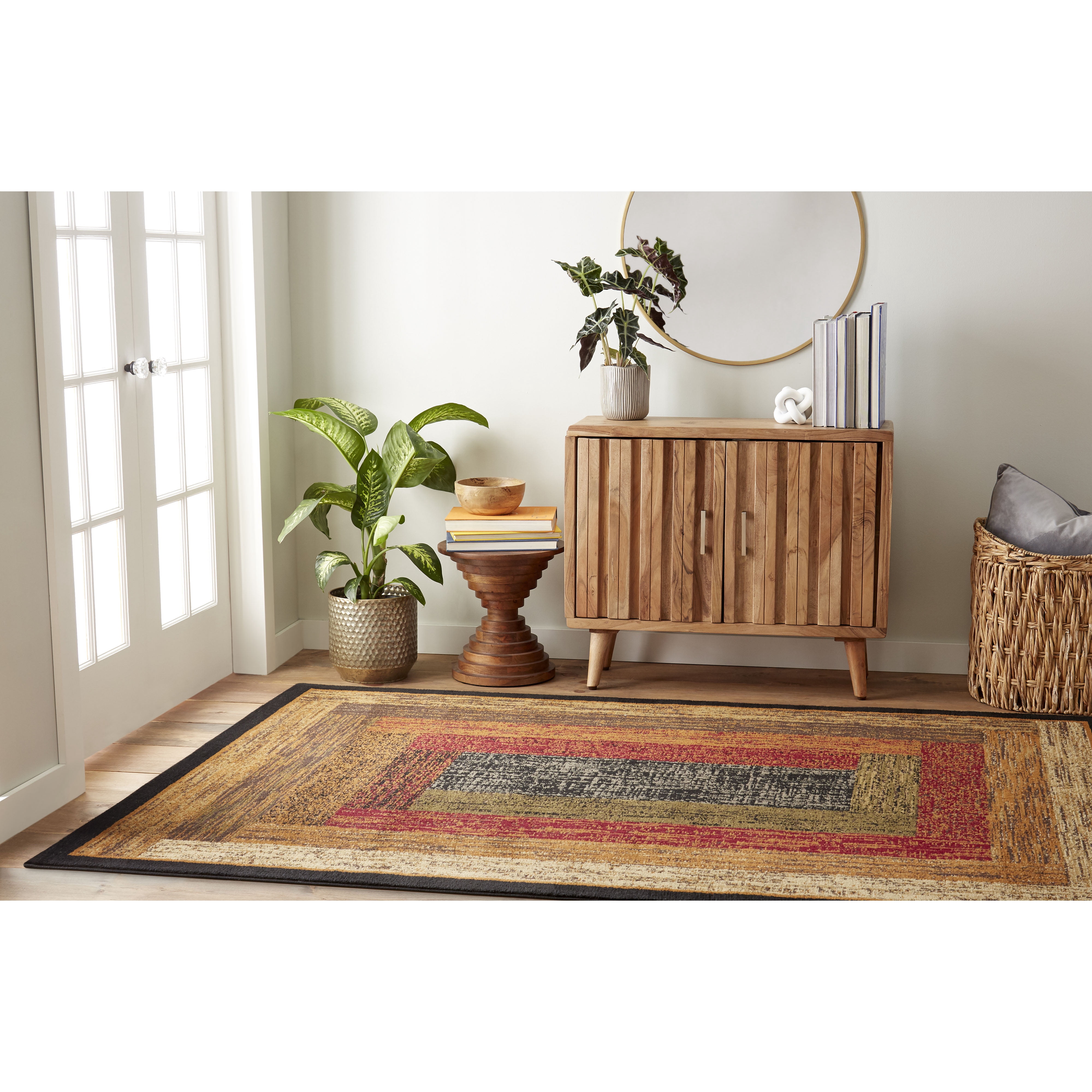 Home Dynamix Royalty Vega Contemporary Geometric Area Rug, Black/Brown, 9'2"x12'6"
