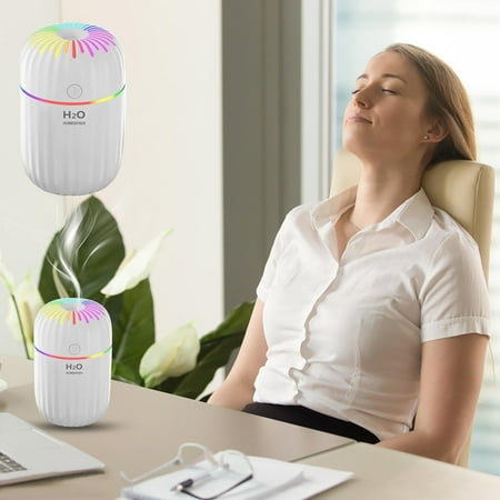 

ZHIYU Mini Cool Humidifier USB Personal Desktop Humidifier Colorful Ambient Light Suitable For Cars Offices Bedrooms Etc. 2 Fog Modes Ultra-quiet