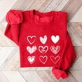 thumbnail image 2 of WEAIXIMIUNG Chandails en Molleton pour Femmes Sans Capuche Tendance Chandails en Molleton de la Saint-Valentin pour Femmes Pull Graphique Cœur Col Rond Manches Longues d'Hiver, 2 of 4
