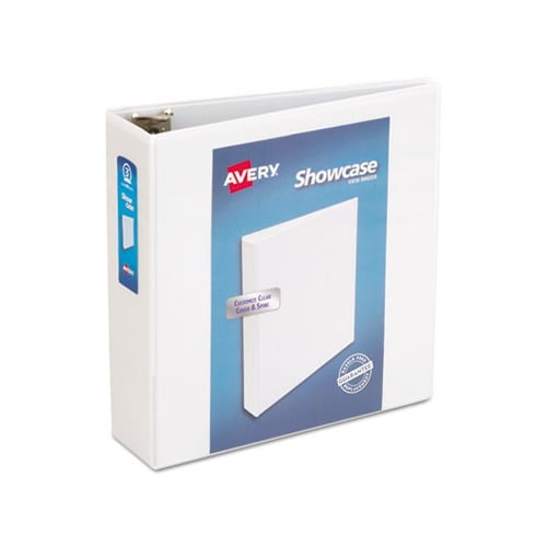 Showcase Economy View Binder with Round Rings 3 Rings, 3" Capacity, 11 x 8.5, White