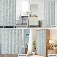 thumbnail image 6 of Blue Leaves Fabric Shower Curtain Plant Washable Shower Curtains for Bathroom, Waterproof Bath Curtain with Hooks Home Decor 72x72in, 6 of 8