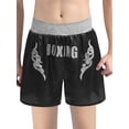 thumbnail image 3 of SiiRoh Boys Boxing Fight Shorts Sequin Muay Thai Kickboxing Training Trunks MMA Grappling Shorts Black&Silver 14, 3 of 5