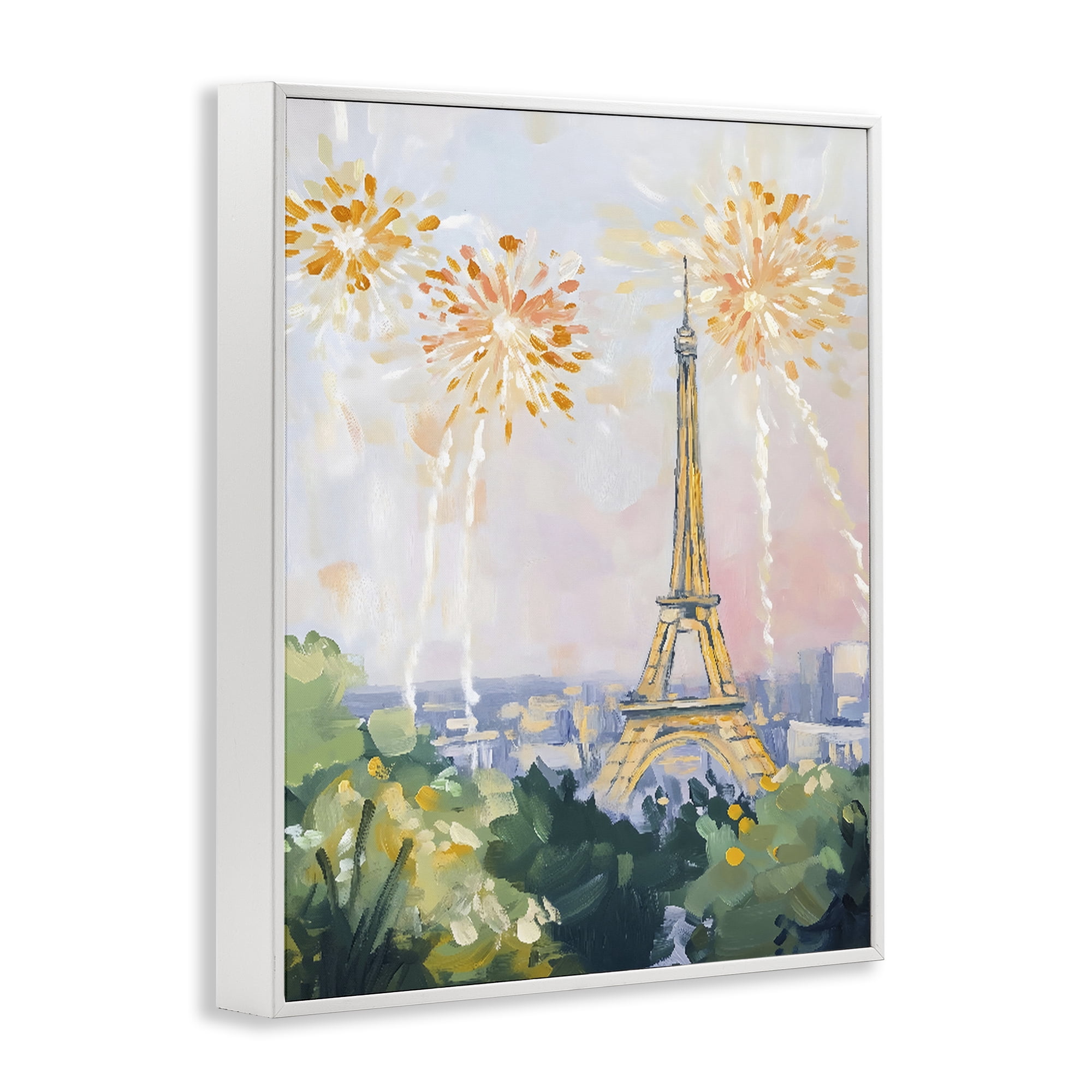 Stupell Industries Fireworks in Paris White Framed Giclee Art, design by The Prints Vibe