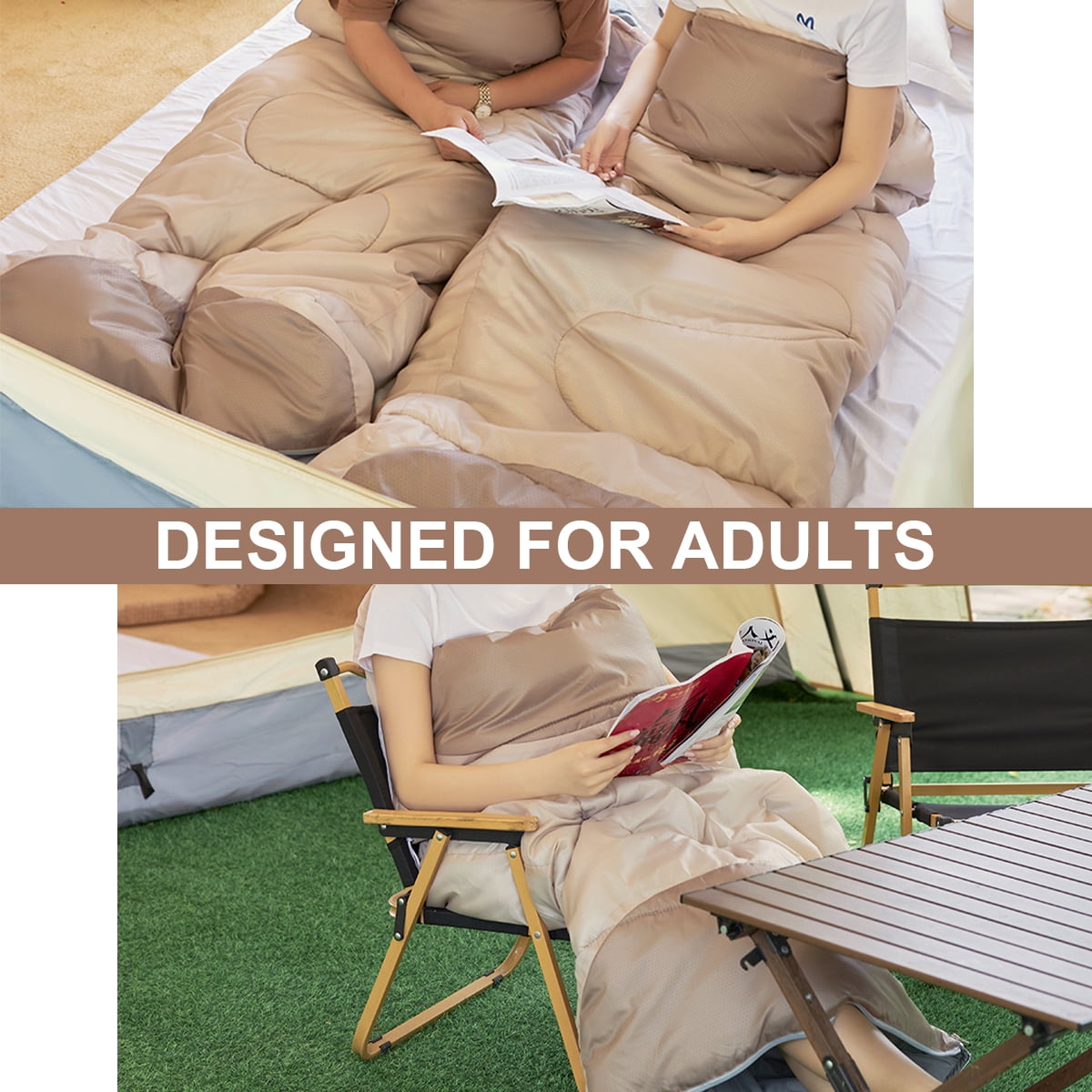 Topchances 0 Degree Camping Sleeping Bags XL Cold Weather Winter Sleeping Bag with Removable & Washable Liner for Adults Big and Tall with Compression Sack, 4.19 lbs