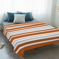 thumbnail image 4 of Orange Stripes Blanket Soft Cozy Warm Throw Blanket for Couch, Plush Fuzzy Flannel Fleece Blankets for Sofa, Modern Minimalist Horizontal Ombre Lines Bed Blankets Lightweight Gifts for Women, 32"x48", 4 of 9