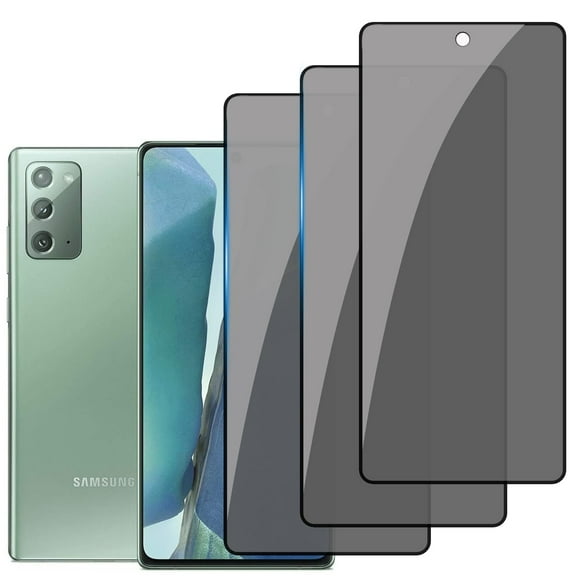 3-PACK Privacy Screen Protector Compatible with Samsung Galaxy Note 20,Anti Spy Black Tempered Glass Protective Film for Samsung Note 20 [Easy Installation] [Bubble Free] [Case Friendly]