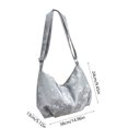 thumbnail image 3 of Beautynvta Trendy Leather Crossbody Bag for Women, Shoulder Handbag with Adjustable Strap, Casual Bag Crossbody Purse for Travel, Silver, 3 of 6