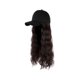 thumbnail image 1 of Guardurnaity Peluca de gorra de béisbol para mujer, extensión de pelo falso decorativo ondulado largo y rizado, sombrero de decoración, accesorio Cuidado del cabello Sombrero Negro Marrón Oscuro Guardurnaity CE014807-02, 1 of 6