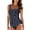 D, variant on Monfince Women Tummy Control Swimwear Plus size Halter One Piece Slimming Vintage Swimsuit Womens Ruched Push Up Bathing Suit