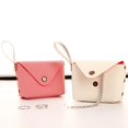 thumbnail image 3 of Xinyolin Coin Purse Button Closure Portable Handle Strap Small Waterproof Faux Leather Candy Color Women Change Pouch Wallet for Daily, 3 of 8