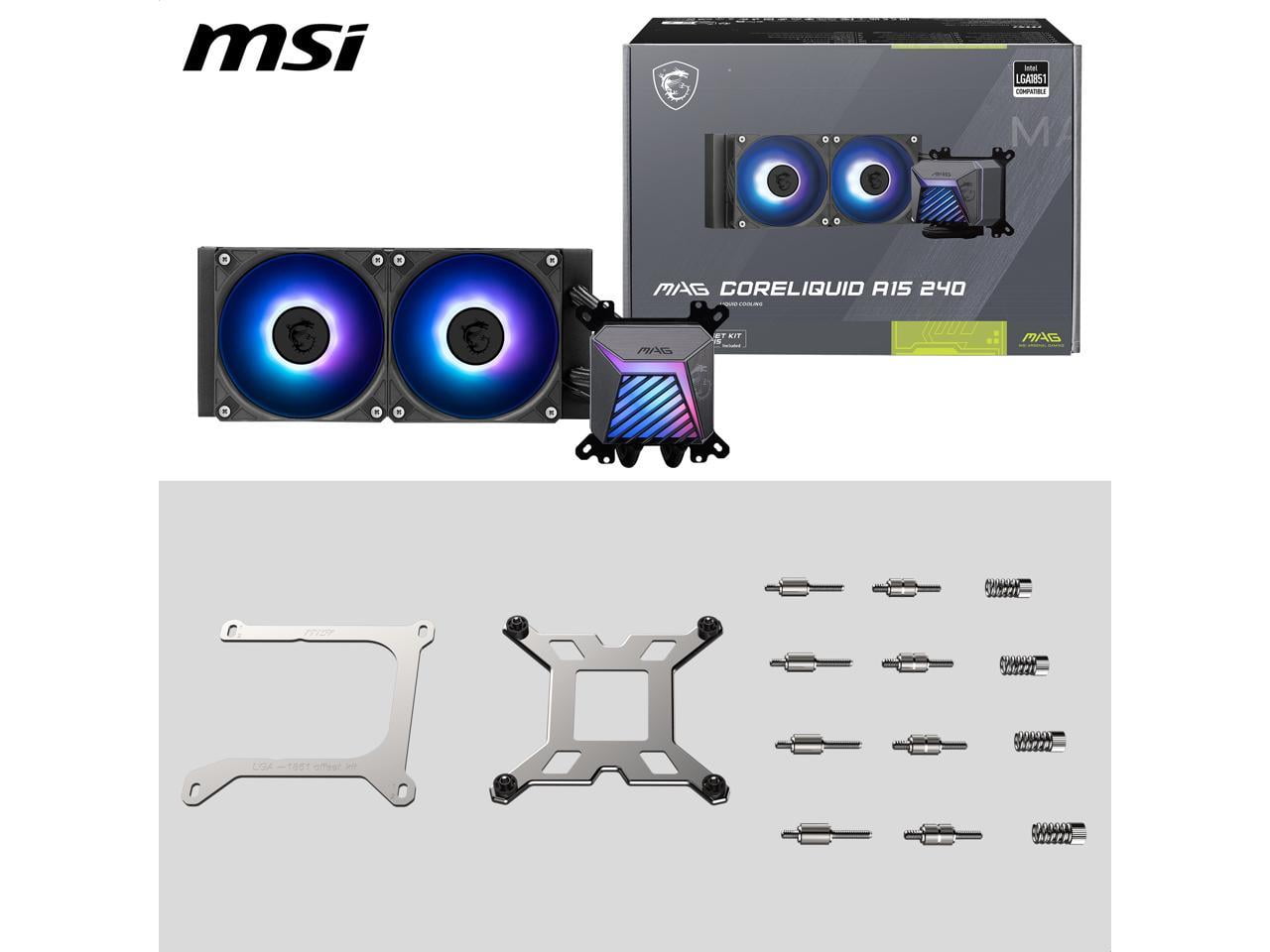 MSI CLA15240 MAG Coreliquid A15 240 ARGB CPU Liquid Cooler