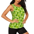 thumbnail image 2 of Xecao St Patrick's Day7 print women's scoop neck, loose-fit workout tank tops for the gym., 2 of 9
