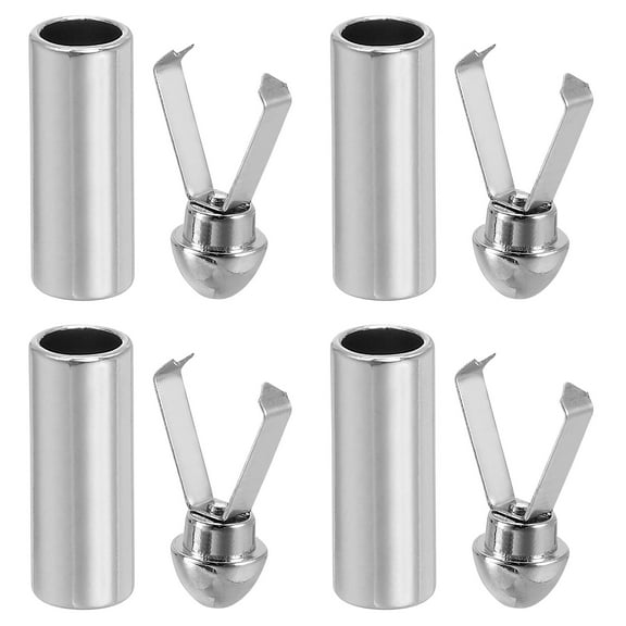 Shoe Lace Tips, 4 Pcs Metal Shoelace Head, Shoelace Tips Cords End Replacement for Shoestring (White)