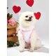 thumbnail image 3 of HELLFUNCO 1pc Pink Love Heart & Smiling Face Printed White Pet Dog/Cat Vest, 3 of 5