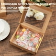 thumbnail image 6 of 24 Pcs Camel Gift Box Fold Paper Boxes Cookie Boxes Bakery Boxes Kraft Treat Boxes with Window 10x8cm, 6 of 8