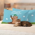 thumbnail image 3 of Happy Groundhog Day Pillow Covers 2 Pack Cartoon Green Hat Groundhog Blue Sky Pillowcase Waterproof Outdoor Throw Pillow Cover for Patio Balcony Rectangular Cushion 20”x12”, 3 of 9